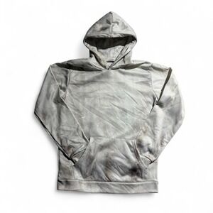 Unbranded White Gray Camo Hoodie Streetwear Polyester Pullover Small